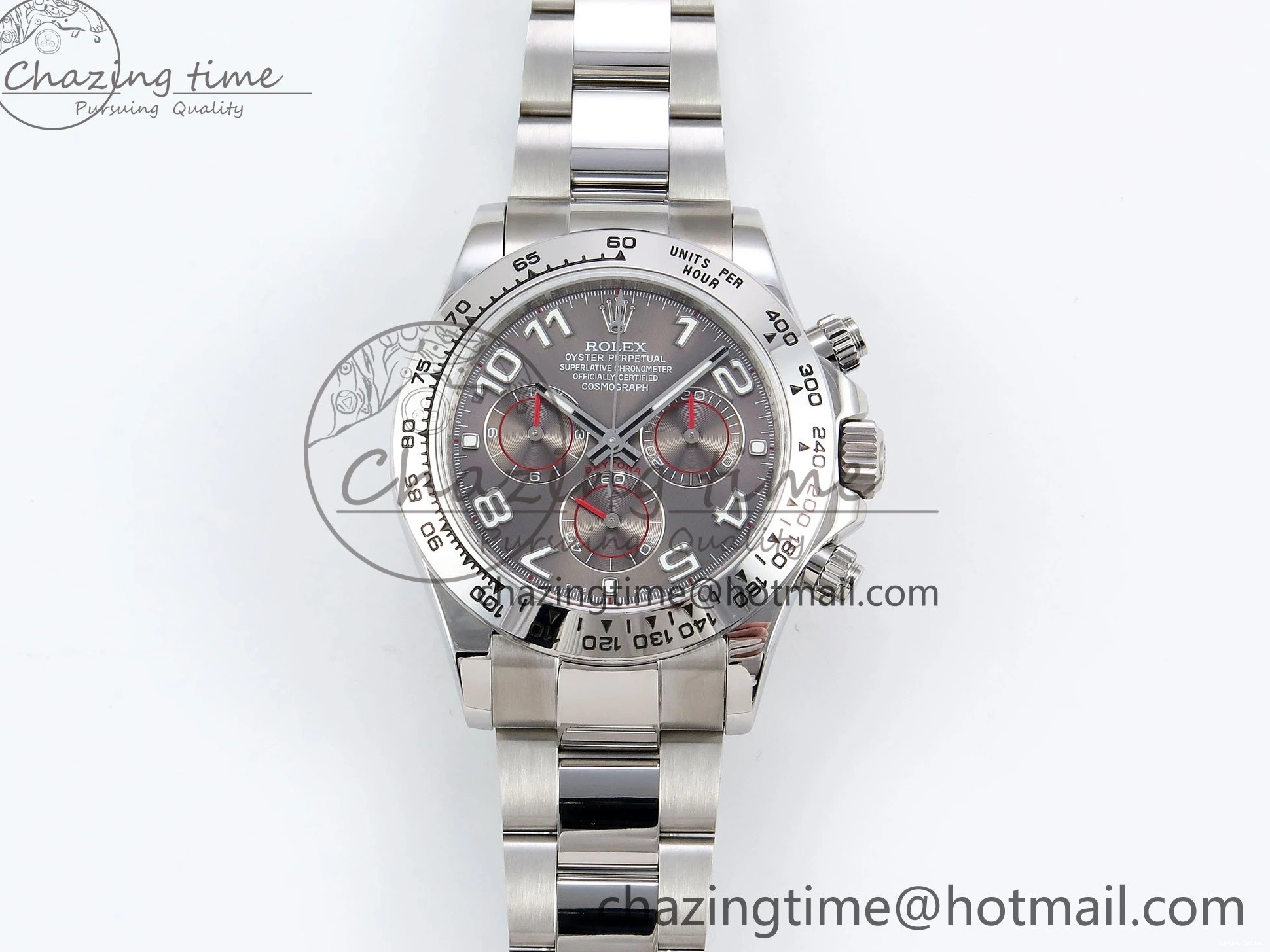 0209 Daytona 116509 QF 1:1 Best Edition Gray Numeral Dial on SS Bracelet SH4130 V3 (Gain Weight) MoistureWicking 1618